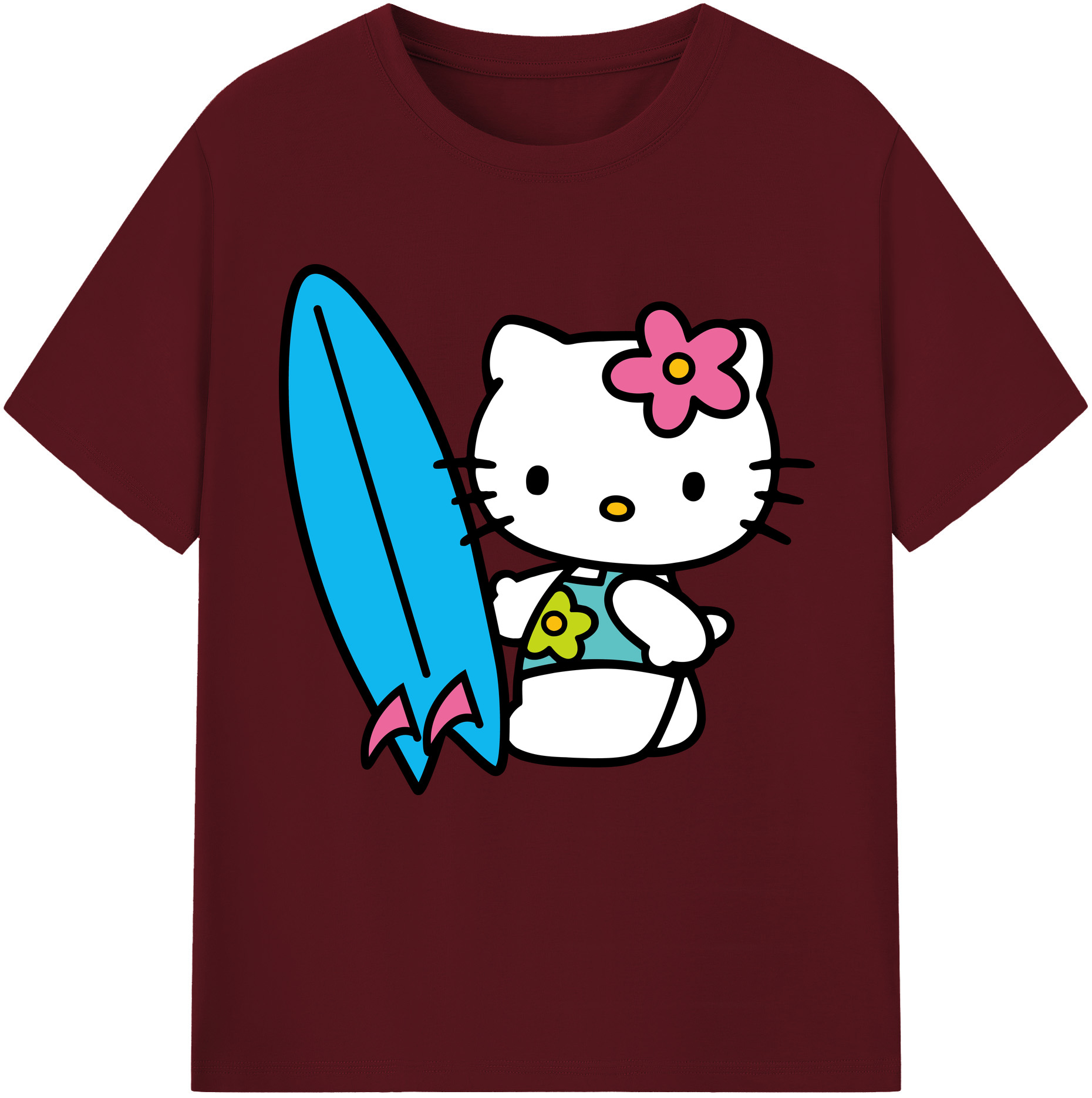 （画像用） Hello Kitty ハローキティ 綿100％半袖Tシャツ（フロントプリント）